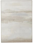 Dew Wht Frame Oil Canvas